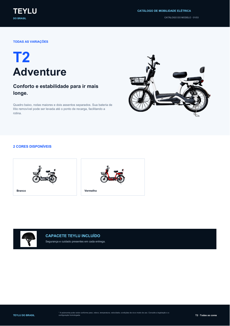 Prévia de Catálogo T2 Adventure — todas as cores